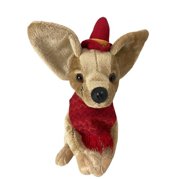 Snuggle Toy Other - Vintage 1990s Chihuahua Mexican Plush Sombrero Poncho Snuggle Toy DGE Corp
